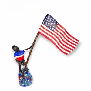 Skulptur Pop Art amerikanische Flagge USA Patriot Fan Statue Bild 4