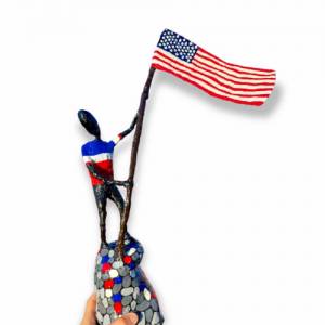 Skulptur Pop Art amerikanische Flagge USA Patriot Fan Statue Bild 6