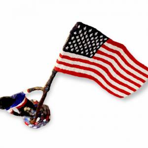 Skulptur Pop Art amerikanische Flagge USA Patriot Fan Statue Bild 9