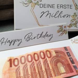 Geldgeschenk Geburtstag Erste Million | Explosionsbox Geldgeschenk | Geschenk mit Namen | individualisiertes Geschenk Bild 2