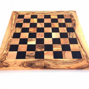 Schachspiel gerade Kante Größe wählbar ohne Schachfiguren Brett für Schach Schachspiel handgemacht aus Olivenholz Bild 2