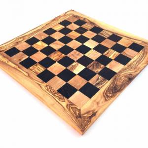 Schachspiel gerade Kante Größe wählbar ohne Schachfiguren Brett für Schach Schachspiel handgemacht aus Olivenholz Bild 5