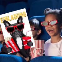 Friendly Fox Kino Einladung, 12 Einladungskarten Kindergeburtstag Kino, Geburtstagseinladungen Kino Geburtstag Bild 2