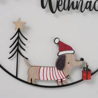Weihnachtsdeko Loop Türkranz Advent mit Hunden Bild 6
