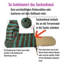 Sockenlineal 4fach für Baby & Kindersocken von Tanja Steinbach (Buche) Bild 5