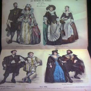 Zur Geschichte der Kostüme - Bilderbogen um 1880 Bild 2