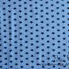 0,40m RESTSTÜCK Jersey Baumwolle Sterne dunkelblau auf hellblau Bild 3