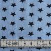 0,40m RESTSTÜCK Jersey Baumwolle Sterne dunkelblau auf hellblau Bild 4