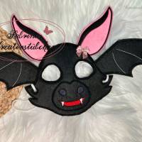 Stickdatei ITH Halloweenmaske Karnevalsmaske Fledermaus Bild 3