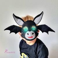 Stickdatei ITH Halloweenmaske Karnevalsmaske Fledermaus Bild 4