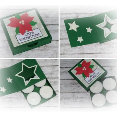 Teelichter-Geschenkbox, Wichtelgeschenk, Mitbringsel, Gastgeschenk, Advent, Weihnachten, Handmade