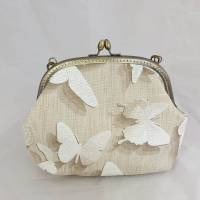 Tasche, Handtasche, Bügeltasche, Schmetterling 3D Optik Bild 3