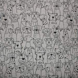 15,00 EUR/m Dekostoff Canvas süße Hunde auf hellbeige natur Baumwollmix Bild 7