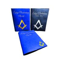Freimaurer Dokumentenmappe aus Filz, inklusive A4 Sichtbuch, personalisiert, Freimaurer Zirkel, Freemason, Lodge, Urkund Bild 1