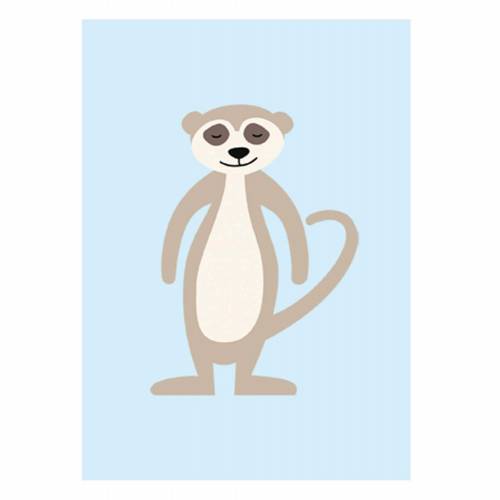 Postkarte Erdmännchen Kinder ,  Kind , Baby , Geburtstag , Taufe , Namenstag