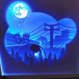 Nachtlicht  Bärchen Lampe in 3D, Bild inkl. Farbwechsel und Fernbedienung, Geschenk für Kinder Bild 1