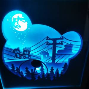 Nachtlicht  Bärchen Lampe in 3D, Bild inkl. Farbwechsel und Fernbedienung, Geschenk für Kinder Bild 7