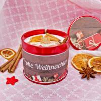 Kerze Weihnachten mit Zimt-Orange Duft  INKLUSIVE Geschenkverpackung | Weihnachtsgeschenk | Weihnachtskerze Bild 1