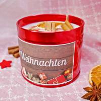 Kerze Weihnachten mit Zimt-Orange Duft  INKLUSIVE Geschenkverpackung | Weihnachtsgeschenk | Weihnachtskerze Bild 5