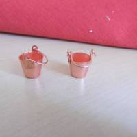Miniatur -Kupfer -  Eimer   für die Küche oder den Garten  im Feenreich - zur Dekoration oder zum Basteln Bild 1
