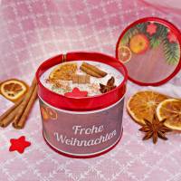 Weihnachtsgeschenk Kerze mit Zimt-Orange Duft INKLUSIVE Geschenkverpackung | Geschenk zu Weihnachten | Weihnachtskerze Bild 1