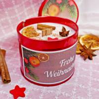 Weihnachtsgeschenk Kerze mit Zimt-Orange Duft INKLUSIVE Geschenkverpackung | Geschenk zu Weihnachten | Weihnachtskerze Bild 3