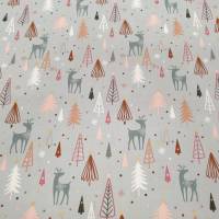 Scandi Weihnachtswald mit Tieren in modernen Farben Bild 1