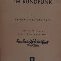 Künstler im Rundfunk Teil 1 - Sänger und Sängerin - Ein Taschenbuch unsern Lesern gewidmet - 1933 Bild 2