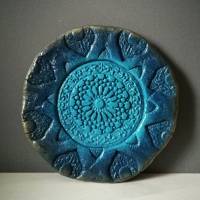 Deko-Teller Mandala | türkis blau gold | 17 cm Bild 2
