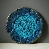 Deko-Teller Mandala | türkis blau gold | 17 cm Bild 4