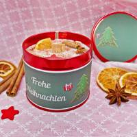 Weihnachtskerze mit Zimt-Orange Duft INKLUSIVE Geschenkverpackung | Geschenk zu Weihnachten | Weihnachtskerze Bild 1