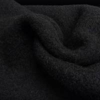 Stoff 100% Wolle Walkloden Kochwolle uni schwarz Mantelstoff Kleiderstoff Jackenstoff Bild 1