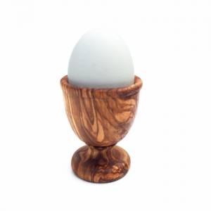 Eierbecher auf Fuß, Eierhalter, Mini Holz Becher,Stückzahl wählbar, handgemacht aus Olivenholz. Bild 1