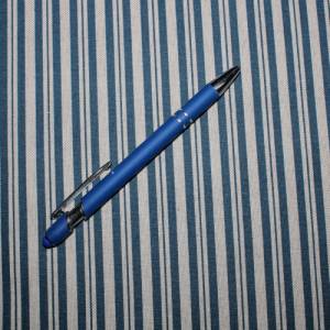 15,00 EUR/m Canvas Dekostoff Streifen dunkelblau hellbeige natur Leinenoptik Baumwollmix Bild 8