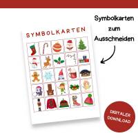 Bingo für Weihnachten Druckvorlage - Weihnachtsbingo zum Selberdrucken - Bingo für Kinder - Digitaler Download Bild 5