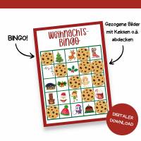 Bingo für Weihnachten Druckvorlage - Weihnachtsbingo zum Selberdrucken - Bingo für Kinder - Digitaler Download Bild 7