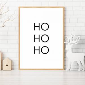 Poster HO HO HO | Weihnachtslied | Weihnachtsgeschenk | Merry Christmas | Frohe Weihnachten | Geschenk Familie | xmas | Bild 3
