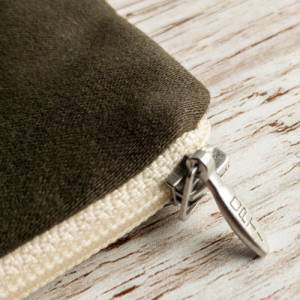 Mini-Portemonnaie aus Baumwolle / Schlüsselanhänger Tasche / Geldbörse mit Reißverschluss / Münzbörse / Marpoh Bild 5