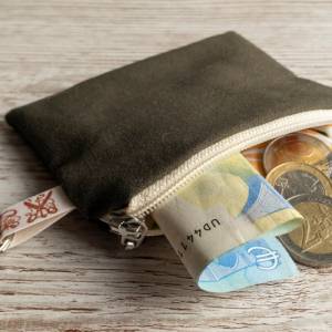 Mini-Portemonnaie aus Baumwolle / Schlüsselanhänger Tasche / Geldbörse mit Reißverschluss / Münzbörse / Marpoh Bild 8