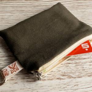 Mini-Portemonnaie aus Baumwolle / Schlüsselanhänger Tasche / Geldbörse mit Reißverschluss / Münzbörse / Marpoh Bild 9