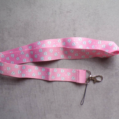 Satin Schlüsselband Zähne Zahnarzt    mit Karabiner  KAWAII 