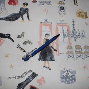15,00 EUR/m Canvas Dekostoff Mode in Paris auf hellbeige Leinenoptik Baumwollmix Bild 8