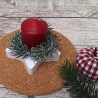 Teelichthalter Stern aus Keraflott ~ Teelicht Weihnachten ~ Kerzenständer für Blockkerzen ~ Kerzenhalter Bild 3