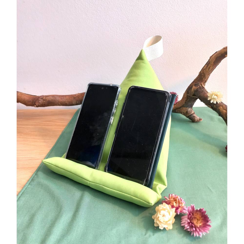 Sitzsack für Laptop, Handys oder Buchstütze in grün, Sitzkissen