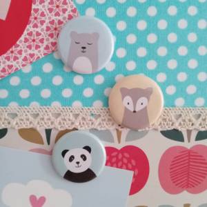 Magnete bärenstarke Freunde - Magnet Pandabär , Waschbär, Bär , Kühlschrankmagnet Kind Kinder Bild 1