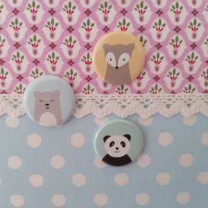 Magnete bärenstarke Freunde - Magnet Pandabär , Waschbär, Bär , Kühlschrankmagnet Kind Kinder Bild 2