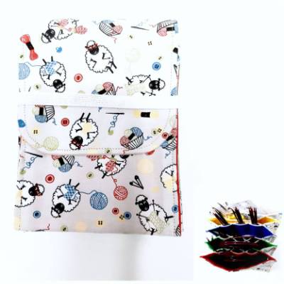 Nadeltasche für Nadelspitzen, Seile und Rundstricknadeln