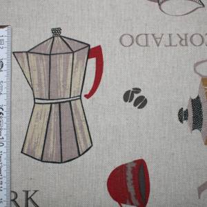 15,00 EUR/m Dekostoff Canvas Kaffee Kafeearten auf natur hellbeige Baumwollmix Bild 9