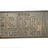 USA North Carolina Car Plate Nummernschild rot 83126 von 1975 Bild 2