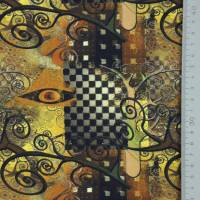 Jersey Kombistoff Klimt Jugendstil Gold mit Ornamenten Ranken 50 x 150 cm ♕ Bild 4